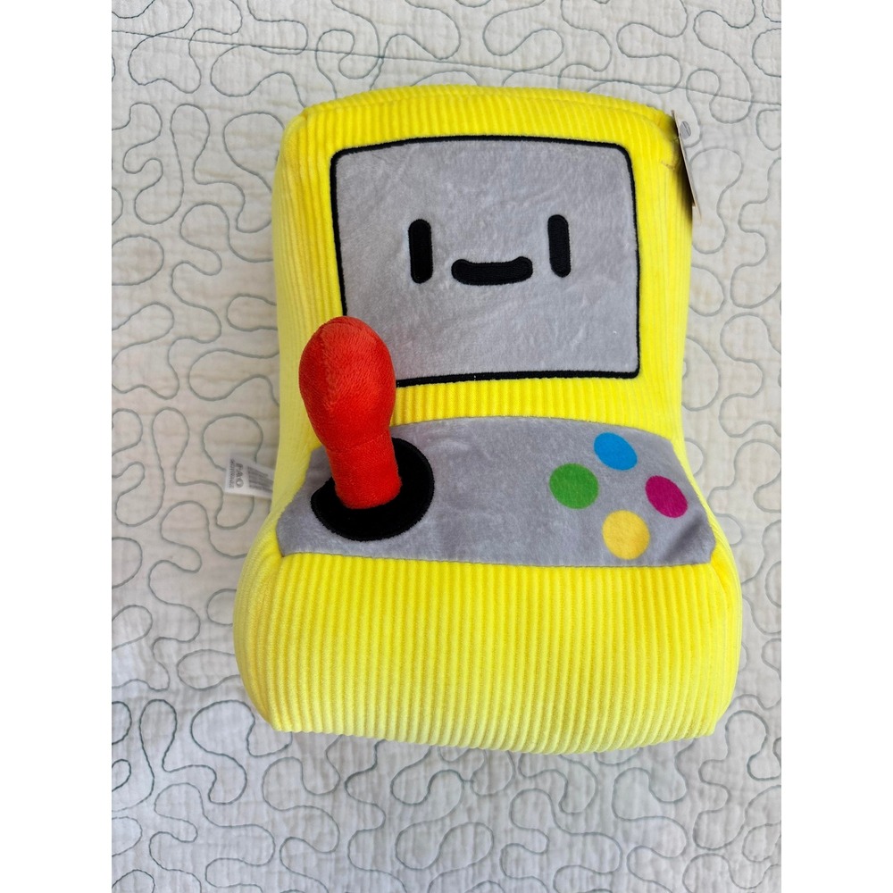 FAO Schwarz Yellow Corduroy Arcade Game Machine Plush Decorative Pillow Kids Toy